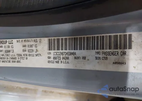 2013 Dodge Avenger Se из США, поврежденный, VIN 1C3CDZAB7DN530484